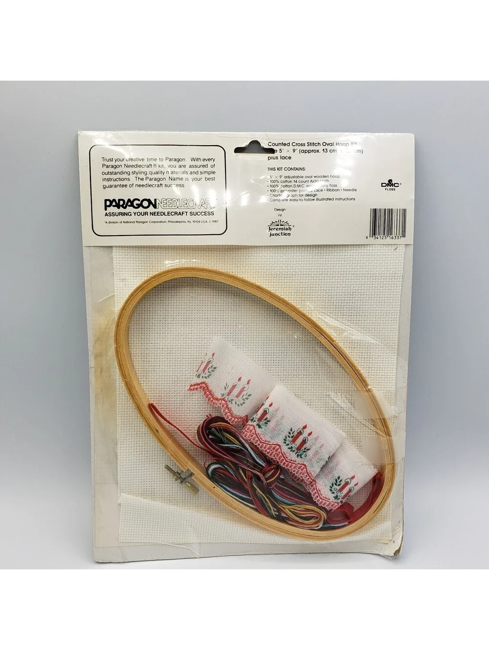 Vintage Paragon Counted Cross Stitch Kit Oval Hoop Christmas Collection 6337